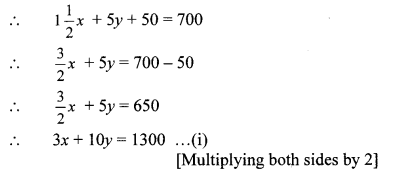 Maharashtra Board Class 10 Maths Solutions Chapter 1 Linear Equations in Two Variables Problem Set 36