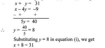 Maharashtra Board Class 10 Maths Solutions Chapter 1 Linear Equations in Two Variables Problem Set 40