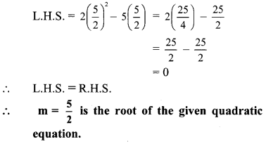 Maharashtra Board Class 10 Maths Solutions Chapter 2 Quadratic Equations Practice Set 2.1 1