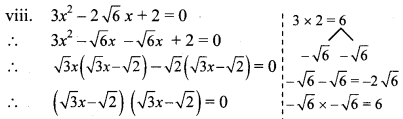 Maharashtra Board Class 10 Maths Solutions Chapter 2 Quadratic Equations Practice Set 2.2 9