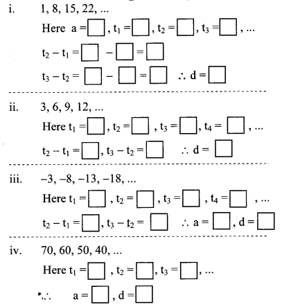 Maharashtra Board Class 10 Maths Solutions Chapter 3 Arithmetic Progression Practice Set 3.2 1