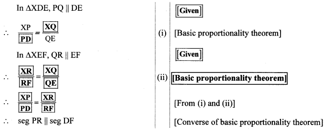 Maharashtra Board Class 10 Maths Solutions Chapter 1 Similarity Practice Set 1.2 12