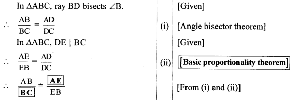 Maharashtra Board Class 10 Maths Solutions Chapter 1 Similarity Practice Set 1.2 21