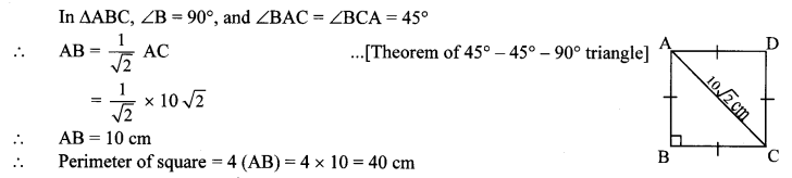 Maharashtra Board Class 10 Maths Solutions Chapter 2 Pythagoras Theorem Problem Set 2 3