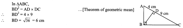 Maharashtra Board Class 10 Maths Solutions Chapter 2 Pythagoras Theorem Problem Set 2 4