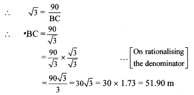 Maharashtra Board Class 10 Maths Solutions Chapter 6 Trigonometry Practice Set 6.2 3