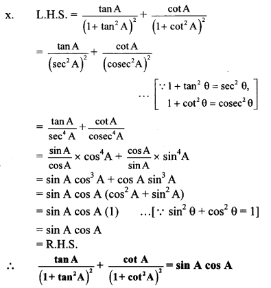 Maharashtra Board Class 10 Maths Solutions Chapter 6 Trigonometry Practice Set 6.1 24