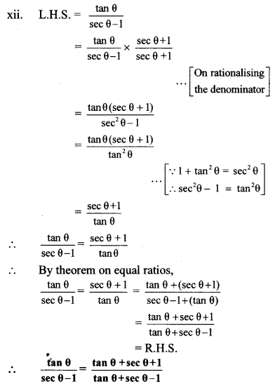 Maharashtra Board Class 10 Maths Solutions Chapter 6 Trigonometry Practice Set 6.1 26