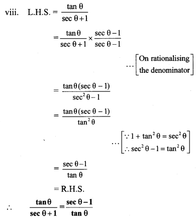 Maharashtra Board Class 10 Maths Solutions Chapter 6 Trigonometry Problem Set 6 11