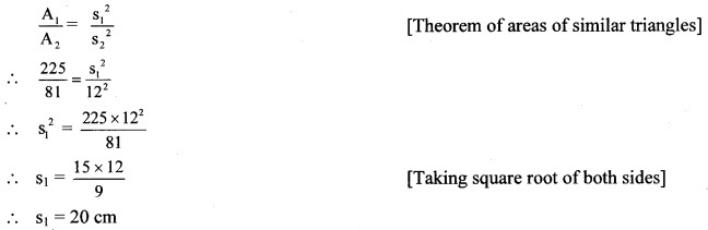 Maharashtra Board Class 10 Maths Solutions Chapter 1 Similarity Practice Set 1.4