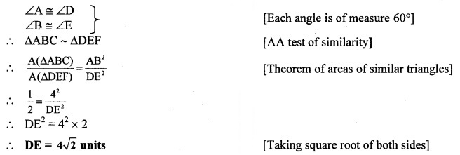 Maharashtra Board Class 10 Maths Solutions Chapter 1 Similarity Practice Set 1.4