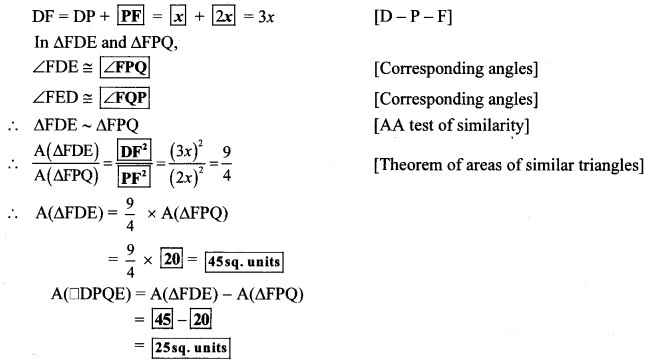 Maharashtra Board Class 10 Maths Solutions Chapter 1 Similarity Practice Set 1.4