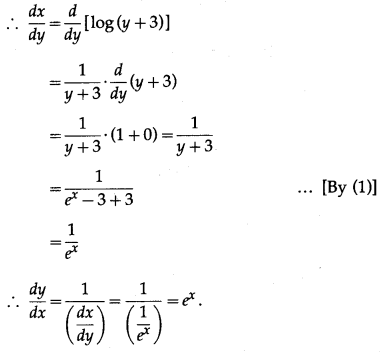 Maharashtra Board 12th Maths Solutions Chapter 1 Differentiation Ex 1.2 7