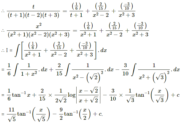 Maharashtra Board 12th Maths Solutions Chapter 3 Indefinite Integration Ex 3.4 Q9.2