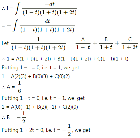 Maharashtra Board 12th Maths Solutions Chapter 3 Indefinite Integration Ex 3.4 Q20.1