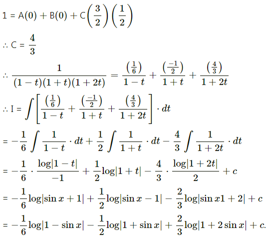 Maharashtra Board 12th Maths Solutions Chapter 3 Indefinite Integration Ex 3.4 Q20.2