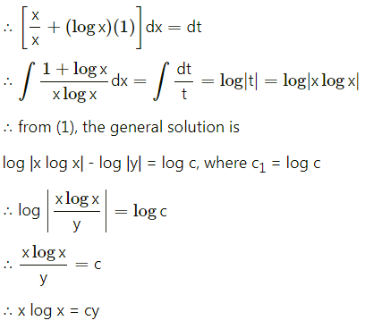 Maharashtra Board 12th Maths Solutions Chapter 6 Differential Equations Miscellaneous Exercise 6 II Q6 (i).1